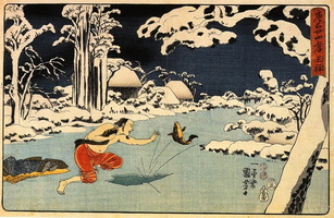  ;0.800px-Kuniyoshi Utagawa, Osho catching a carp