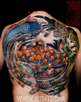 ;0 back-tattoo-design-of-asian-koi-fish