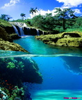 ; Beautiful-natural-waterfall
