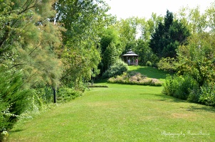 La gloriette, avec sa vue sur le jardin botanique..